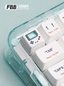 FBB Vision Office 3-in-1 Transparent with Personality Key Cap Retro FC Macita Mac Cute Gift Mechanical Keyboard