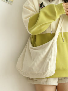 NORAN Corduroy Crossbody Bag Lightweight Casual Womens Bag Fashionable Winter 2024 New Style Single Shoulder Bag for Ladies