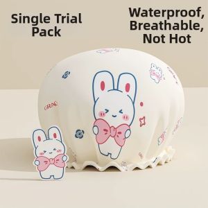 GRACE | Waterproof Shower Cap Double Layer Thickening Oil Smoke Moisture Prevention