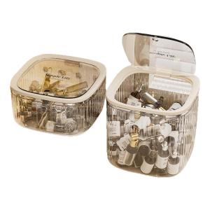 FAJIENUO | Transparent Acrylic Desk Organizer for Skincare Samples and Small Items