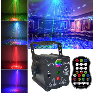Disco Party Lights Sound Activation DJ Party Strobe Lights Stage Effects Exceptional For Home Birthday Wedding And Karaoke Parties Indoor Projector - 60 Patterns With Remote Control [Energy Class G]