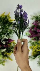 Aksesoris lavender melati Cabang 5 artificial rumput pakis plastik atau daun paku untuk dekorasi rumah dan dekorasi pelaminan atau dekorasi wedding aritifisial palsu plastik premium termurah Import aritifisial palsu plastik