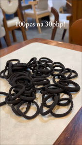 100Pcs/Bag Black Ponytail Hair Rope High Elastic Rubber Band Design Cheap Hair Accessories Women