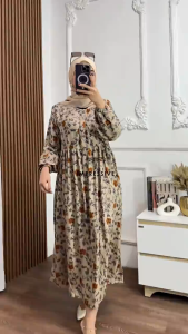 MIDI DRESS WANITA RAYON / GAMIS RAYON ADEM BUMIL BUSUI FRIENDLY JUMBO New