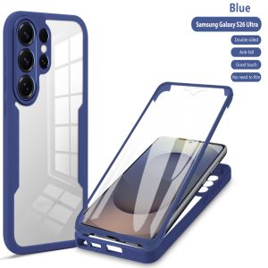 360° Shockproof Phone Case for Samsung Galaxy S26 Ultra Built-in Screen Protector Transparent Back Anti-Drop Bumper Cover