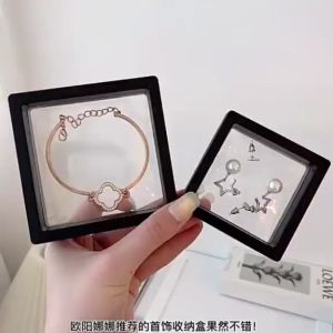 Hộp Đựng Trang Sức Màng PE Trong Suốt Hộp Hoa Tai Mini Trưng Bày Nữ Trang -AENEA