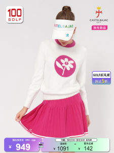Castelbajac GolfWomens round Neck Knitwear Soft Comfortable Artistic Style Cashmere for Autumn Season Female Sportswear