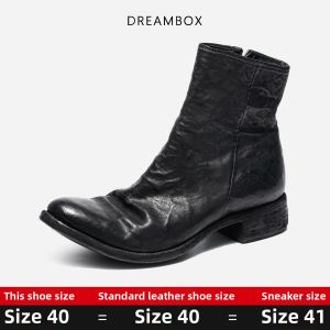dreambox | Handmade Vintage Sharp Toe Leather Boots for Men