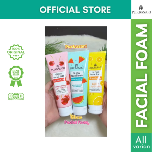 Purbasari Glow Facial Foam 100g | Moisturizing Acne Care Brightening untuk Kulit Cerah