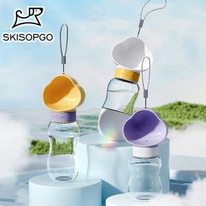 SKISOPGO Portable Dog Water Bottle Food and Water Container For Dog Pets Feeder Bowl Outdoor Travel Drinking Bowls Water Dispenser