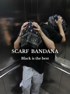 Red Paisley Bandana 54cm Cotton Scarf  Hip-Hop Retro Style Handkerchief Double Printed