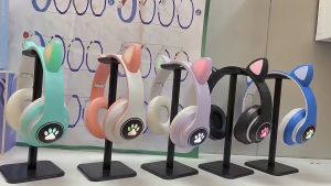 LUXE Headphone STN-28 Bando Bluetooth Wireless Cat Ear HiFi Stereo Bass Model Telinga Kucing Led