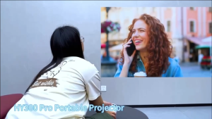 ANYTROX Máy chiếu Android HY300 120 inch Full HD 4K giải mã 1080P có Bluetooth và WiFi Bảo hành 6-1 năm