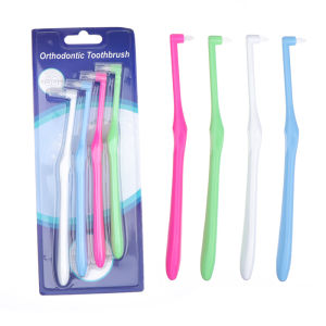 4/1Pcs Orthodontic Interdental Brush Single-Beam Soft Teeth Cleaning Toothbrush Oral Care Tool Small Head Hair Implant Adult