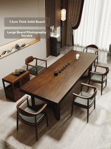 MINGLIJIANG | High-end Solid Walnut Large Tea Table