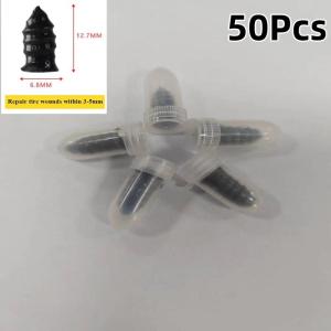 50Pcs Tubeless Tire Repair Rubber Nails Quick Leak Repair for Car Motorcycle E-Scooter Daily Repair Use