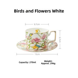 Luxurious Attractive Flower Selected Coffee Cup Set