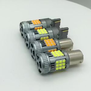 12V/24V Lampu LED Sein Sen Riting Mundur Mobil Bis Truk GHOST FAN 36 SMD 3030 Silica dengan Kipas Turob Fan 1156 BA15S