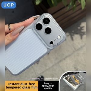 UGP | Ultra Thin Transparent Unique Stripe Elegant Matte Full Coverage Anti-Drop Phone Case