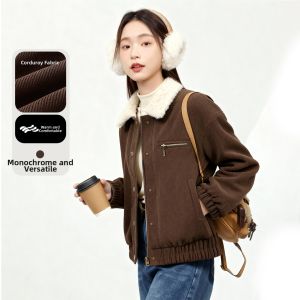BALENO | Autumn/Winter Atmosphere Velvet Corduroy Jacket Flap Cotton Padded