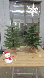 Small Christmas Tree PE+PVC+Red Fruit Desktop Artificial High Grade Christmas Tree 45cm/60cm Home Christmas New Year Decorations