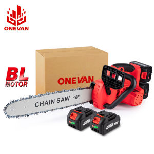 ONEVAN 7980W 16 inch Cordless Electric Saw 30000RPM Brushless Motor Woodworking Logging Cutter Pruning Chainsaw Garden Tool For Makita 18V Battery
