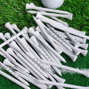 50pcs Tee Golf Profesional Bahan Kayu Ukuran 83mm Dengan Skala Digital