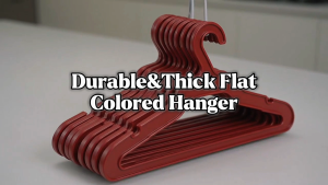 durable and thick flat plain colored hanger