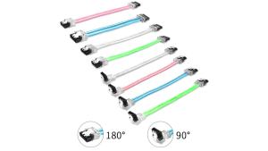 SATA 3.0 III 6Gb/s 10cm Hard Disk Drive Data Serial ATA Straight Cable 26AWG for HDD SSD Cord Line 7pin SATA Cable 10 CM