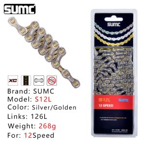 MEROCA | SUMC Bicycle Chain 8 9 10 11 12 Speed MTB Mountain Road Bike Chains for Shiman* 8s 9s 10s 11s 12s Titanium Ultralight Parts