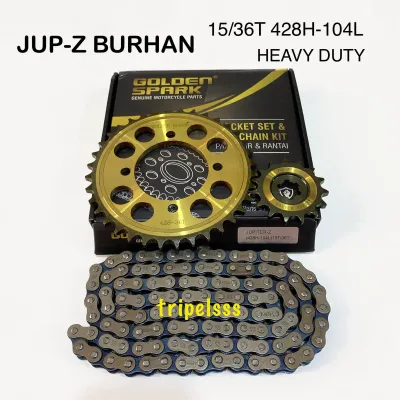 Gear Gir set Jupiter Z Lama Burhan / Vega R New 15/36T 428H-104L Heavy Duty