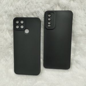 silicon Realme C11/ C12/ C25/ C25S/ C30/ C55/ C30S/ 6/ 7i Realme Narzo / 50i/ 30A/ 20/ 50A/ 50i Prime Softcase Selikon Case Candy Protect Pelindung Pro Camera Full Black Hitam