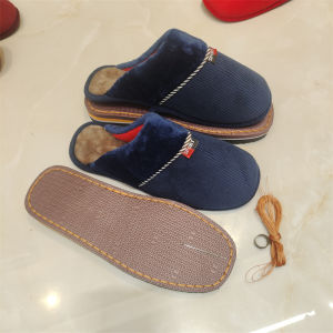 รองเท้าแตะผ้าฝ้ายสำหรับใส่ในบ้านแบบผู้ชายและผู้หญิง วัสดุขนแกะ แผ่นรองน้ำมัน ชุดทำรองเท้าแตะ งานแต่งงาน ฤดูหนาว 2024