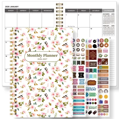 2026-2027 A5 Weekly & Monthly Planner – Jan 2026 to Dec 2027 Spiral Organizer with Calendar & Notes School & Office Supplies