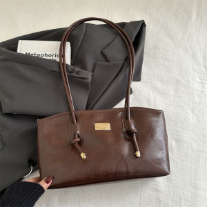 French Vintage Underarm Bag Womens 2024 New Winter Fashion Niche Single Shoulder Bag Versatile Large Capacity Commuter Bag