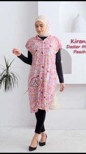 Daster Full Kancing Katun Rayon Motif Dress Kekinian Viral Busui Friendly KIRANA