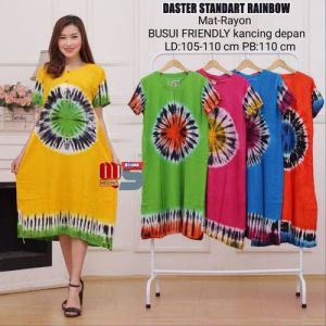 daster Rainbow bahan rayon