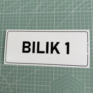Nombor No Bilik Stiker Pelekat Pintu. Room Number No Sign Signage Sticker Label Door BM Version. 1-10. Putih Hitam Biru