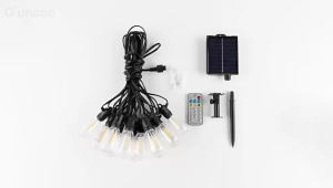 Ouncoo ST38 Solar Light with Remote Outdoor IP65 Waterproof 7M/15M/30M Warm White Christmas Light for Decoration