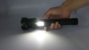 Anbolt Senter LED Super Terang 90000 lumens Flashlight USB C Rechargeable LED COB Senter Swat Taktis Cahaya Tahan Air Flashlight