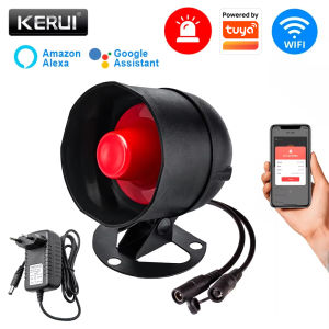 Kerui | KERUI WIFI Wireless Security Alarm System Siren Work With Tuya Smart Home Burglar Motion Door Sensor Compatible Alexa 433Mhz
