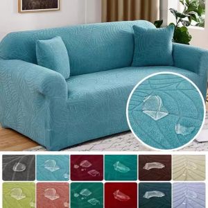 Water-resistant Elastic Sofa Cover for Living Room Stretch 1/2/3/4 Seater L-Shaped Corner Couch Cover Armchair Protector