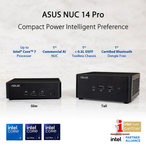 [PRE-ORDER] ASUS NUC 14 PRO U5 L10 Intel Core Ultra5-125H 4.5GHz 14-Cores Mini PC / Intel NUC Revel Canyon + Windows 11 PRO