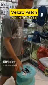 Tec40 นักข่าว PRESS VELCRO PATCH 90x40mm with Keychain Holder พวงกุญแจ อาร์มตีนตุ๊กแก ARMBAND MADE IN THAILAND