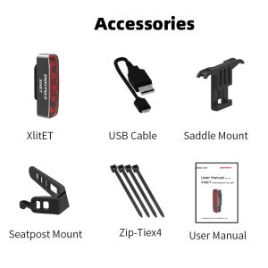 Enfitnix XlitET Smart Bicycle Tail Light Brake Sensing Auto Start Stop Bike Warning Tail Light USB Charge IPX5 Waterproof Lights