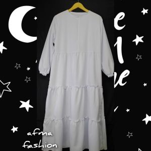 gamis moscrep canda putih