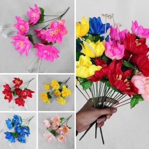 Bunga Aster Mangkok Cabang 6 Artificial Buatan murah - Bunga kain hias plastik dekorasi seserahan hantaran Pelaminan Wedding Seruni Artifisial grosirbungasurabaya importberkualitas