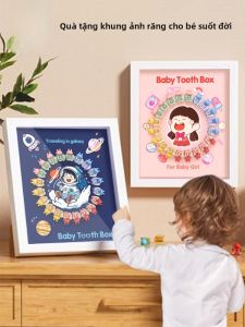 Hộp Lưu Trữ Răng Sữa Cho Bé Trai Và Bé Gái Hộp Lưu Trữ Răng Vĩnh Viễn Khung Ảnh Kỷ Niệm Hộp Lưu Trữ Răng Thay Thế Thương Hiệu Hạt Dẻ