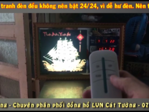 Đồng hồ Lịch Vạn Niên tranh đèn treo tường hiệu Cát Tường_tranhThuận Buồm Xuôi Gió 55406 _KT 55x35x7cm_Có 2 loại (Không remote đèn và Có remote đèn)
