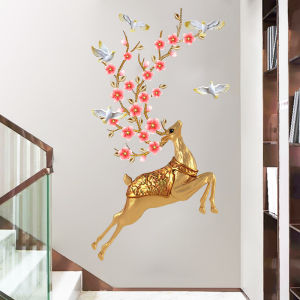 Nhãn Dán Tường Trang Trí Phòng Khách Phong Cách Hiện Đại Bắc Âu Vàng Trang Trí Phòng Ngủ Sofa TV Hậu Trường Dán Tường Tự Dính